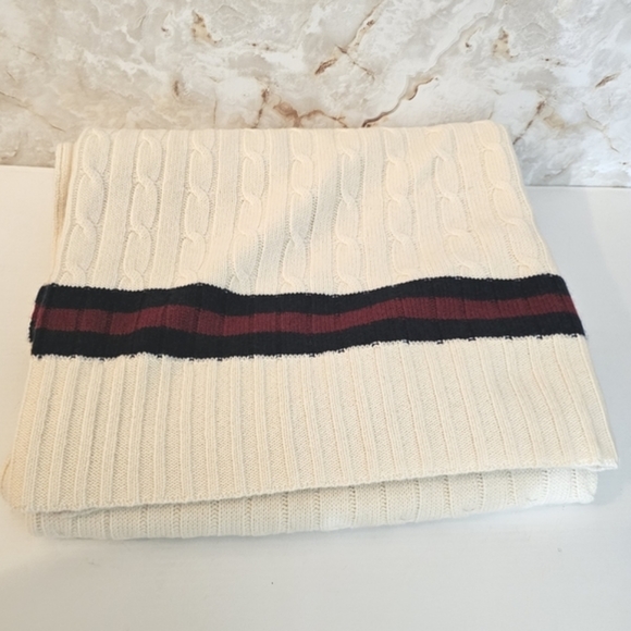 Ralph Lauren Cricket Cable Cashmere Throw Blanket